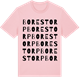 Pink Cotton t-shirt med Borestorp ordlek t-shirt
