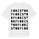 White t-shirt med Borestorp ordlek t-shirt