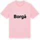 Pink Cotton t-shirt med Borgå fetstil t-shirt