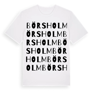 Börsholm ordlek t-shirt – ekologisk bomull t-shirt från Pinshirt