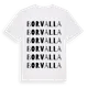 White t-shirt med Borvalla ordlek t-shirt