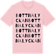 Pink Cotton t-shirt med Bottnalyckan ordlek t-shirt