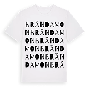Brända mon ordlek t-shirt – ekologisk bomull t-shirt från Pinshirt