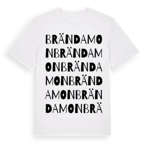 Brända Mon ordlek t-shirt – ekologisk bomull t-shirt från Pinshirt