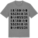 Mid Heather Gray t-shirt med Brända mossen ordlek t-shirt