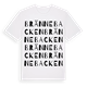 White t-shirt med Brännebacken ordlek t-shirt