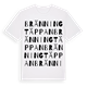 White t-shirt med Bränningtäppan ordlek t-shirt