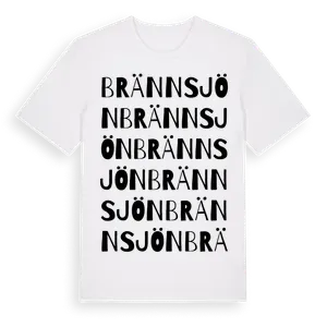 Brännsjön ordlek t-shirt – ekologisk bomull t-shirt från Pinshirt