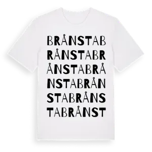 Brånsta ordlek t-shirt – ekologisk bomull t-shirt från Pinshirt