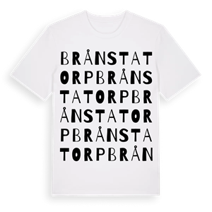 Brånstatorp ordlek t-shirt – ekologisk bomull t-shirt från Pinshirt