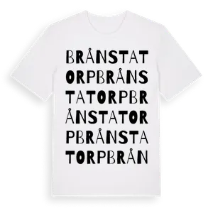 Brånstatorp ordlek t-shirt – ekologisk bomull t-shirt från Pinshirt