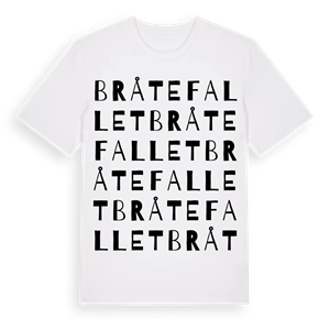 Bråtefallet ordlek t-shirt – ekologisk bomull t-shirt från Pinshirt