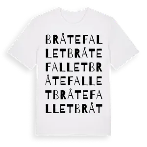 Bråtefallet ordlek t-shirt – ekologisk bomull t-shirt från Pinshirt