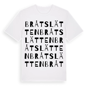Bråtslätten ordlek t-shirt – ekologisk bomull t-shirt från Pinshirt