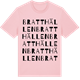 Pink Cotton t-shirt med Bratthällen ordlek t-shirt