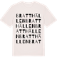 Vintage White t-shirt med Bratthällen ordlek t-shirt