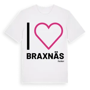Jag älskar Braxnäs t-shirt stort tryck – ekologisk bomull t-shirt från Pinshirt