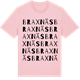 Pink Cotton t-shirt med Braxnäs ordlek t-shirt