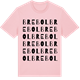 Pink Cotton t-shirt med Brebol ordlek t-shirt