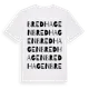 White t-shirt med Bredhagen ordlek t-shirt