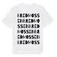 White t-shirt med Bredmossen ordlek t-shirt