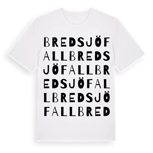 Bredsjöfall ordlek t-shirt – ekologisk bomull t-shirt från Pinshirt