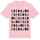 Pink Cotton t-shirt med Bredsjönäs ordlek t-shirt