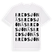 White t-shirt med Bredsjönäs ordlek t-shirt