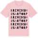 Pink Cotton t-shirt med Brevens husartorp ordlek t-shirt