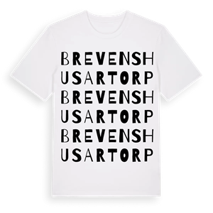 Brevens husartorp ordlek t-shirt – ekologisk bomull t-shirt från Pinshirt