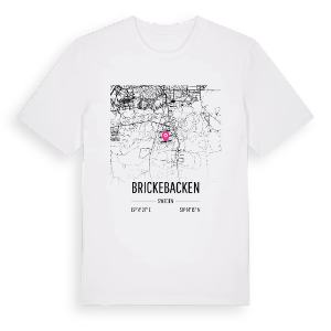 Brickebacken karta t-shirt – ekologisk bomull t-shirt från Pinshirt