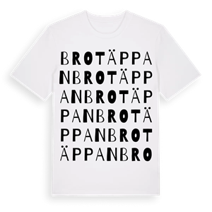 Brotäppan ordlek t-shirt – ekologisk bomull t-shirt från Pinshirt