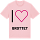 Pink Cotton t-shirt med Jag älskar Brottet t-shirt stort tryck