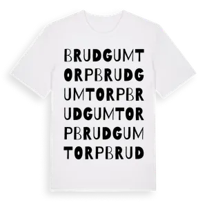 Brudgumtorp ordlek t-shirt – ekologisk bomull t-shirt från Pinshirt