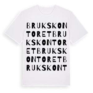 Brukskontoret ordlek t-shirt – ekologisk bomull t-shirt från Pinshirt