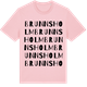 Pink Cotton t-shirt med Brunnsholm ordlek t-shirt