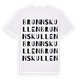 White t-shirt med Brunnskullen ordlek t-shirt