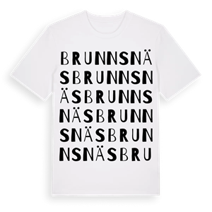 Brunnsnäs ordlek t-shirt – ekologisk bomull t-shirt från Pinshirt