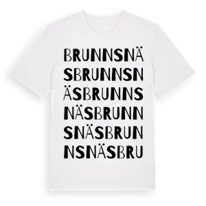 Brunnsnäs ordlek t-shirt – ekologisk bomull t-shirt från Pinshirt