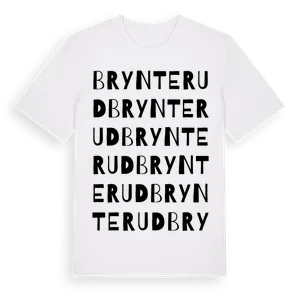 Brynterud ordlek t-shirt – ekologisk bomull t-shirt från Pinshirt