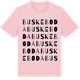 Pink Cotton t-shirt med Buskeboda ordlek t-shirt