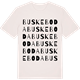Vintage White t-shirt med Buskeboda ordlek t-shirt