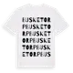 White t-shirt med Busketorp ordlek t-shirt