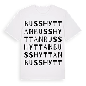 Busshyttan ordlek t-shirt – ekologisk bomull t-shirt från Pinshirt
