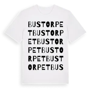 Bustorpet ordlek t-shirt – ekologisk bomull t-shirt från Pinshirt