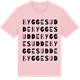 Pink Cotton t-shirt med Byggesudde ordlek t-shirt