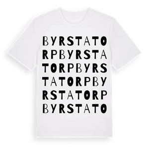 Byrstatorp ordlek t-shirt – ekologisk bomull t-shirt från Pinshirt