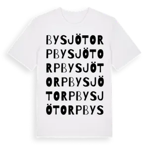 Bysjötorp ordlek t-shirt – ekologisk bomull t-shirt från Pinshirt