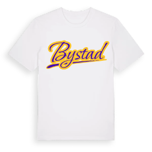 Bystad baseball t-shirt – ekologisk bomull t-shirt från Pinshirt