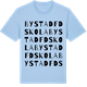 Blue Soul t-shirt med Bystad fd skola ordlek t-shirt